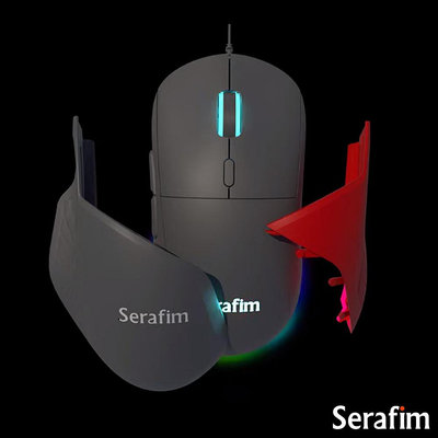 Serafim M1 創新變形滑鼠(附2色Shield配件) 變形滑鼠  電競 滑鼠 自定義按鍵 DPI切換☆溫溫老闆☆