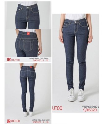 正韓korea韓國製U2深藍色薄款彈性丹寧牛仔褲5320現貨 小齊韓衣