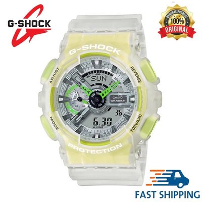 卡西歐 G-Shock GA-110 Lineup 特殊顏色模型白色半透明樹脂錶帶手錶 GA110LS-7A GA-11