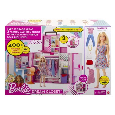台中 ＊＊宏富玩具＊＊MATTEL Barbie 芭比娃娃 芭比夢幻雙層衣櫃組合