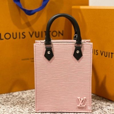 Replica Louis Vuitton LV Petit Sac Plat Epi Leather M69441 Rose