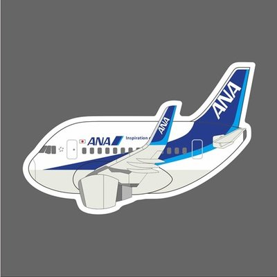 全日空 ANA 空中巴士 A320 Q版 民航機 飛機造型 防水貼紙 筆電 行李箱 安全帽貼 尺寸90mm