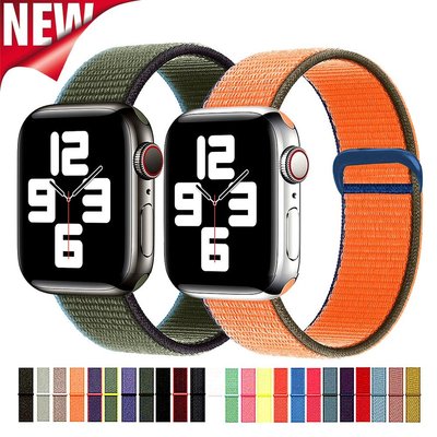 森尼3C-於Apple Watch 6 SE蘋果手錶錶帶Apple Watch 5 4 3 2 1魔術貼尼龍錶帶-品質保證