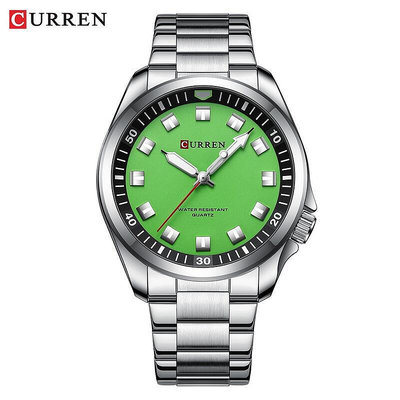 【現貨】Curren 8451 潮牌 （206月） 男士手錶 石英錶鋼帶表 務男表 時尚手錶