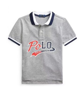 POLO Ralph Lauren 印花logo 短袖 polo衫 青年款 灰色