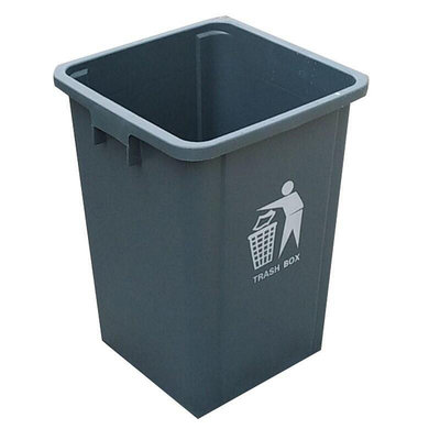 全館免運 塑料無蓋垃圾桶工業用垃圾箱公園物業小區分類桶60L20L30L50升100 可開發票