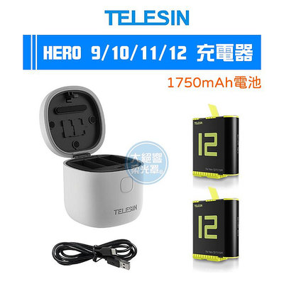 『大絕響』泰迅 充電盒 gopro hero 9 10 充電器 三充充電器 便攜式 TELESIN