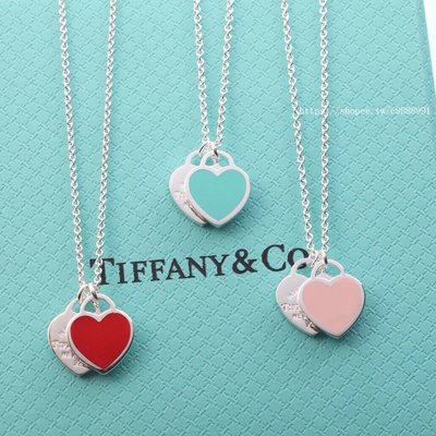 海外代購 Tiffany&amp;Co 蒂芙尼 雙心項鏈 鎖骨鏈 短項鏈 女友禮物 S925純銀 專櫃同款