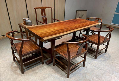 尺寸 180-80-8 奥坎实木大板茶桌原木老板办公桌子红木花梨木桌面