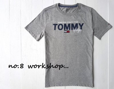 ☆【TH男生館】☆【TOMMY HILFIGER LOGO短袖T恤】☆【TOM005C6】青年版(L)