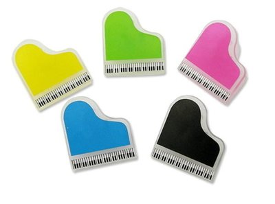 【華邑樂器98004-6】鋼琴造型樂譜夾-透明綠色 (尺寸: 3.5x4x2.5cm NC039 中鋼琴夾)