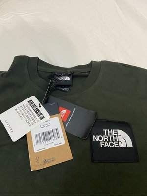 保證正品The North Face北面黑標UE墨綠色 軍綠 吸濕排汗品牌布標圓領短袖T恤 75折轉賣