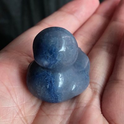 (( 藍東菱玉 )) 鴨子 鴨鴨 水晶 2.8X3X2.4公分，擺件 紙鎮 景石 原礦石