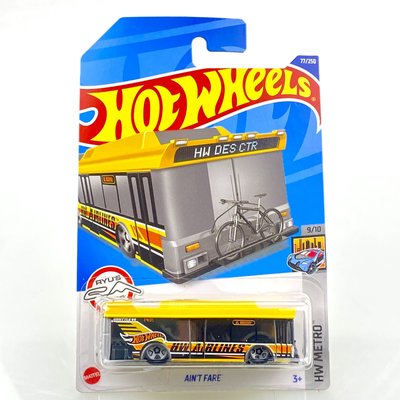 ^.^飛行屋(全新品)Hot Wheels 風火輪小汽車 合金車//AINT FARE地鐵巴士(公車)77/250