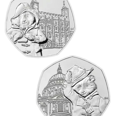 2019年帕丁頓熊套幣 英國50便士紀念幣 英國多邊形硬幣