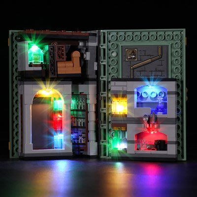 下殺-LEGO樂高 魔法課爆款76382/76383/76384/76385 定制燈飾 展示盒D