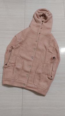 whiple 豆沙粉色 限量 羊毛 日本素材造型披風外套 連帽 中長版