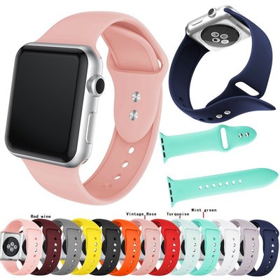 適用於 Apple Watch Series 5 4 3 2 1 適用於 iwatch 矽膠錶帶更換錶帶的錶帶