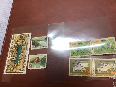 台灣郵票，曾文水庫，落成紀念  棒球 共3套  品項如圖