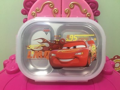 正版 蘇菲亞 汽車總動員 迪士尼公主 漫威 出清特賣 閃電麥坤 兒童餐具 卡通 304不鏽鋼 三格 分隔 便當盒688元