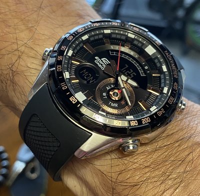 【高雄錶帶家】22mm 圓弧密合彎頭矽膠錶帶可替代適用 CASIO EDIFICE ERA-600P 只賣膠帶不含手錶