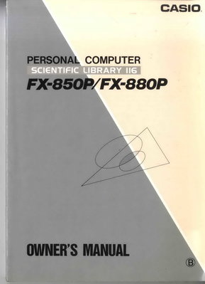夢想電料_ 卡西歐CASIO FX-850P/880P 原廠使用手冊(免運費)絕版品
