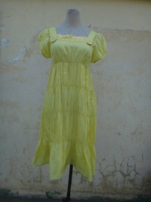 jacob00765100 ~ 正品 La Feta 黃色 蛋糕裙長洋裝  Size: 36