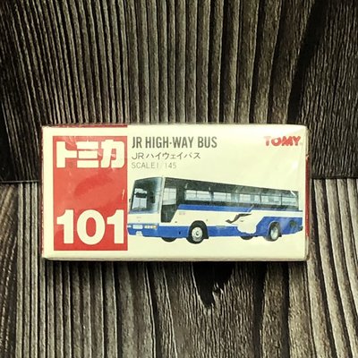 《HT》絕版紅標TOMICA多美小汽車NO101 JR高速巴士1/145貨號296430