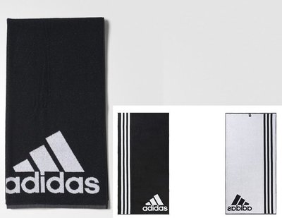 FOCA ☆ Adidas Towel 140cm 運動毛巾 大浴巾 雙面 黑白 AB8008 愛迪達 二面 黑色