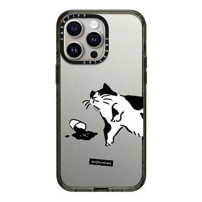CASETiFY 保護殼 iPhone 15 Pro/15 Pro Max 小貓打翻咖啡 WHOSMiNG - WHAT