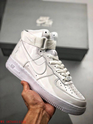 【聰哥運動館】Air Force 1 Hight Sheed“華萊士白漆皮” 原裝級