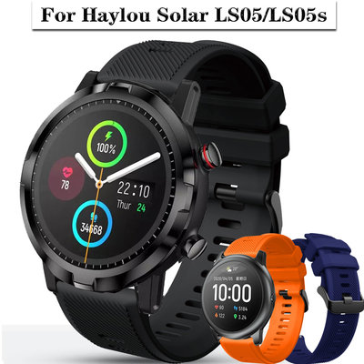 適用於小米 Haylou Solar LS05 LS05s 錶帶快速釋放矽膠錶帶手鍊錶帶, 用於 Realme 手錶 S