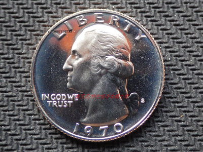 銀幣PROOF精制 美國1970年華盛頓25美分 銅鎳紀念幣 少見 美國錢幣