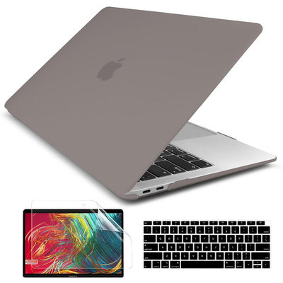 灰色Macbook 保護殼 Air 13 Pro 13 15 Touch Bar 2020 2019 注音鍵盤膜 漸變灰