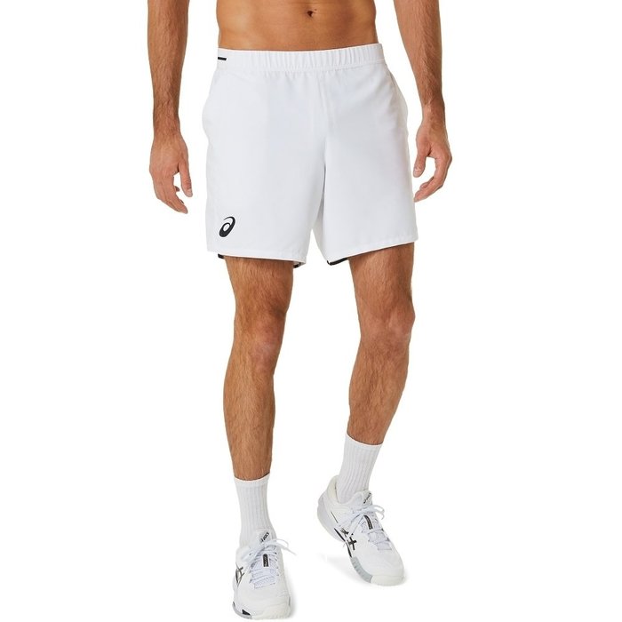 【曼森體育】ASICS 亞瑟士 平織短褲 男款 網球 下著 運動短褲 白色 網球褲