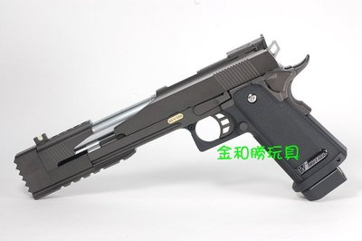 JHS（（金和勝 生存遊戲專賣））台製 WE HI-CAPA 7吋龍 黑色龍A版 瓦斯手槍 4256