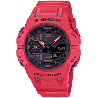 CASIO 卡西歐 G-SHOCK 藍牙連線 時尚潮流雙顯腕錶(GA-B001-4A)