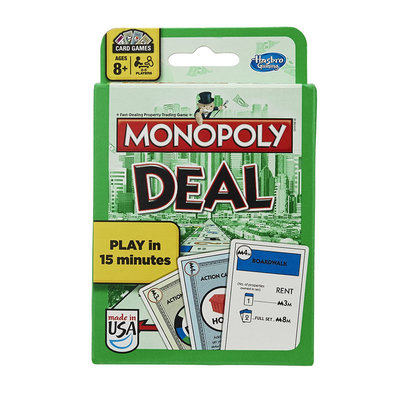 英文版 紙牌遊戲 桌游 MONOPOLY DEAL 大富翁地產大亨 牌類遊戲-好鄰居百貨