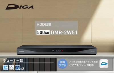☆星樂園☆ Panasonic DMR-2W51 日本2K BS/CS衛星電視機接收機 內建500GB HDD 有現貨