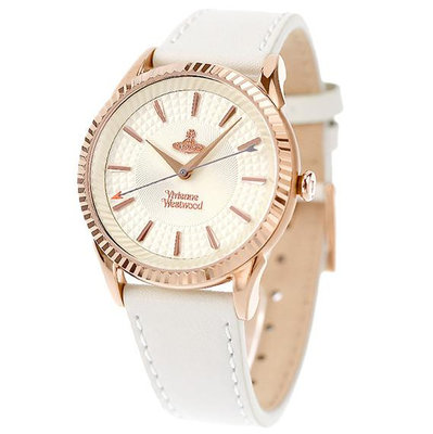 Vivienne Westwood 手錶 38mm 象牙白錶面 白色皮革錶帶 男錶 女錶 上班族 生日 禮物 VV240RSWH