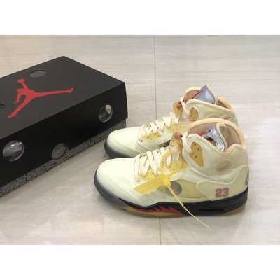 【正品】Air Jordan 5 x Off White Sail 白帆 流川楓DH8565-100潮鞋