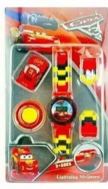 哈哈玩具屋~兒童玩具~積木 Cars 汽車總動員 變形 電子手錶(閃電麥坤)