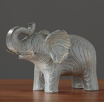 4469A 歐式可愛大象擺件 象造型工藝品 樹脂擺飾仿真大象桌面擺件禮物