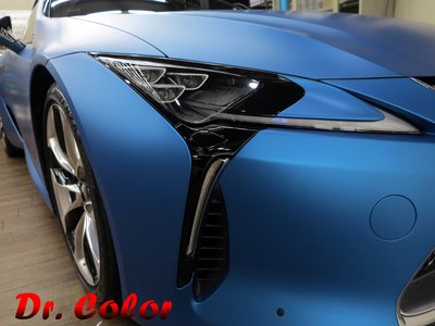 Dr. Color 玩色專業汽車包膜 Lexus LC500 高亮黑/黑carbon_頭燈飾條/尾燈飾條/尾翼
