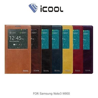 --庫米--iCOOL Samaung Note3 N900 智能IC真皮皮套 保護套