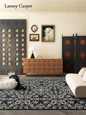 Lareey高級羊毛法式客廳地毯沙發茶幾毯慵懶浪漫臥室床邊毯