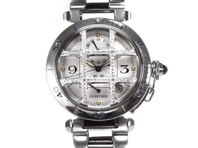 Cartier 卡地亞 Pasha 系列不鏽鋼自動腕錶