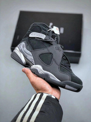 【777運動館】[喬丹八代 Air Jordan 8 AJ8 喬8 中幫 高幫休閑運動黑灰籃球