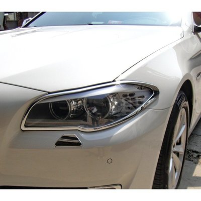 【JR佳睿精品】BMW 5 系列 F10 520d 535i 10-16 鍍鉻前燈框 大燈框 飾條 改裝精品配件
