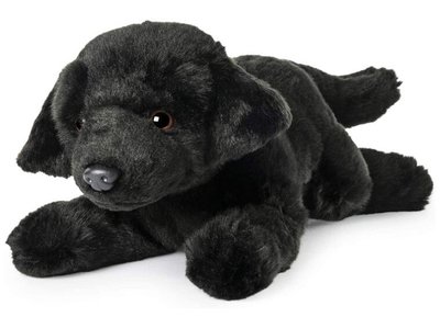 16750c 日本進口 限量品 好品質 柔順 超可愛 仿真 黑色拉布拉多犬小狗狗 玩具玩偶絨毛毛絨娃娃布偶擺件送禮禮品